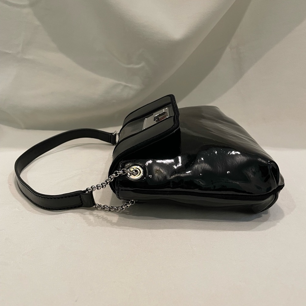 Tiffany & Co. Black Patent Color Handbag With Tiffany Blue Interior - Picture 8 of 12